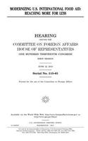 Modernizing U.S. international food aid