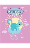 Notebook: Unicorn Of The Purple Cover and Notebook Journal Diary, 110 Lined pages, 8.5" x 11"(2 Unicorn Notebook)