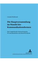 Die Hauptversammlung Im Wandel Der Kommunikationsformen