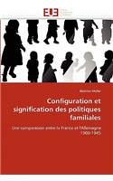 Configuration Et Signification Des Politiques Familiales