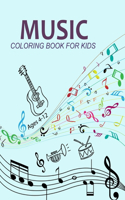 Music Coloring Book For Kids Ages 4-12