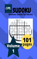 Sudoku Medium Books for Adults: Large Print puzzle magazine for seniors Volume 1