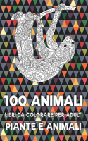 Libri da colorare per adulti - Piante e animali - 100 Animali