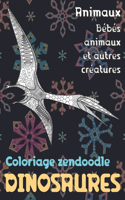 Coloriage Zendoodle - Bébés animaux et autres créatures - Animaux - Dinosaures