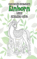 Malbuch für Erwachsene - Einfaches Level - Tiere - Einhorn
