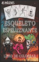 Libro de colorear de esqueleto espeluznante