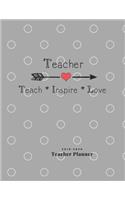 Teacher Teach Inspire Love 2019-2020 Teacher Planner