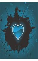 Heart in the dark light blue: A notebook full of love