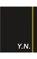 Y.N.: Classic Monogram Lined Notebook Personalized With Two Initials - Matte Softcover Professional Style Paperback Journal Perfect Gift for Men and Women