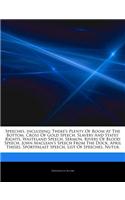 Articles on Speeches, Including