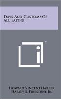 Days and Customs of All Faiths