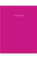 Notebook: MediumVioletRed Color - Writing Journal - College Ruled Notebook - Lined Notebook - Diary - Notepad - Large Composition Book - 8.5x11 inches - 120 p