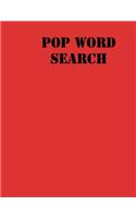 pop Word Search: large print puzzle book .8,5x11, matte cover, red,55 Music Activity Puzzle Book with solution