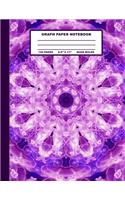 Graph Paper Notebook: Purple Mandala Cover Design - Quad Ruled - 120 Pages - 8.5" X 11" - Matte Finished Soft Cover