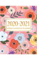 2020-2021 Weekly & Monthly Planner: January 2020 to December 2021 (24 Months) - Daily Weekly Monthly Calendar Planner - Two Year Planner - 24 Month Planner - 2020-2021 Monthly Planner 