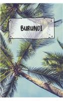 Burundi: Liniertes Reisetagebuch Notizbuch oder Reise Notizheft liniert - Reisen Journal für Männer und Frauen mit Linien