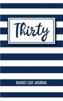 Thirty Bucket List Journal