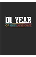 1 Year Of Being Awesome: Graph Paper Notebook - Awesome Birthday Gift Idea
