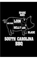 South Carolina BBQ: Funny SC Home State Barbecue Lover Gift Notebook