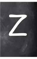 Monogram Z Personalized 2019 Daily Planner Z Chalkboard 384 Pages