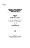 Examining the use of administrative actions in the implementation of the Affordable Care Act