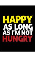 Happy As Long As I'm Not Hungry: Blank Lined Journal