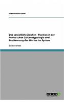 Das sprachliche Zeichen - Position in der Peirce'schen Zeichentypologie und Bestimmung des Wertes im System