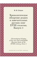 Chronological display of the rare and remarkable Russian books of the XVIII century. Issue 1