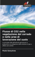 Flusso di CO2 nella vegetazione del cerrado e nelle aree di lavorazione del suolo