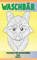 Malbuch für Erwachsene - Grosse A4 - Tiere - Waschbär