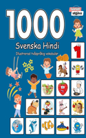 1000 Svenska Hindi Illustrerad tvåspråkig vokabulär (Svartvitt utgåva)