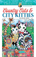 Creative Haven Country Cats & City Kitties Coloring Book