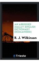 An Abridged Malay-English Dictionary (Romanized)
