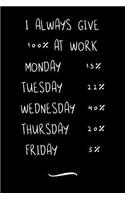 I Always Give 100% at Work