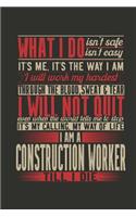 Notebook: Notebook: Construction Worker (120 pages, dot grid paper)