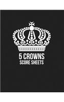 5 Crowns Score Sheets: 120 sheets for scorekeeping - Minimalist Cover