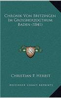Chronik Von Britzingen Im Grossherzogthum Baden (1841)