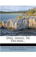Diss. Inaug. de Decimis...