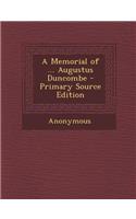 Memorial of ... Augustus Duncombe