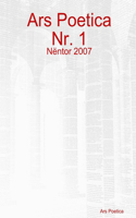 Ars Poetica Nr. 1, Nëntor 2007