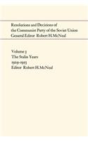 Resolutions and Decisions of the Communist Party of the Soviet Union