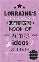 Lorraine's Awesome Book Of Notes, Lists & Ideas: Featuring brain exercises!(English)