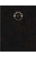 Monogram "P" Grid Sketchbook: (16 Monogram Black 150 Grid-Sketch)