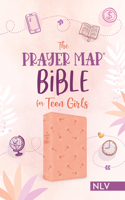 Prayer Map Bible for Teen Girls Nlv [Coral Dandelions]