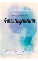 Notizbuch für eine Patentingenieurin: Notizbuch, Tagebuch oder Journal mit handgemaltem Blumen auf Cover und linierten Seiten - 109 Seiten - Softcover - Handliche Größe (6" x 9" - ca. Di