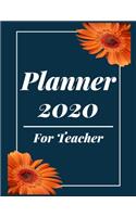 Planner 2020 for Teacher: Pretty Simple Planner - 2020 Planner (8.5&#8242; x 11&#8242; ), 128 pages