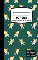 Dot Grid Composition Notebook: Beautiful and Large (8.5 x 11 inches) - 100+ Dotted Pages Black Dotted Notebook - Journal for School and College Students, Artists, Planners, and De