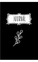 Journal: Beautiful and chic chalkboard frame with a single leaf drawing. This notebook has a minimalist style that will make a lovely gift for a teacher, mot