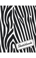 Sketchbook: Zebra Notebook, Personalized Large Artist Sketchbook With Blank Paper For Drawing, Sketching and Creative Doodling (Workbook and Handbook), 120 page