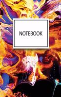 Notebook: Paint Notebook: Lined Notebook Journal - Paint stains on black background - 110 Pages - Large (8.5 x 11 inches). Soft cover with print